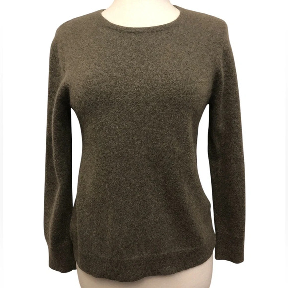 Garnet Hill Cashmere Crewneck Pullover Sweater - Picture 1 of 8